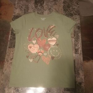Place Olive Love Heart Graphic Tee